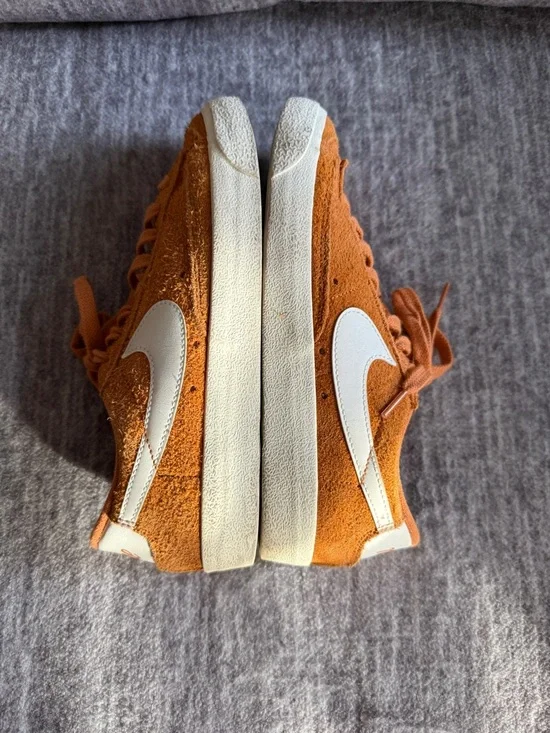 Nike Blazer Low ‘77 Vintage Orange Suede Low-Top Sneakers Womens 7.5 - Picture 4 of 9